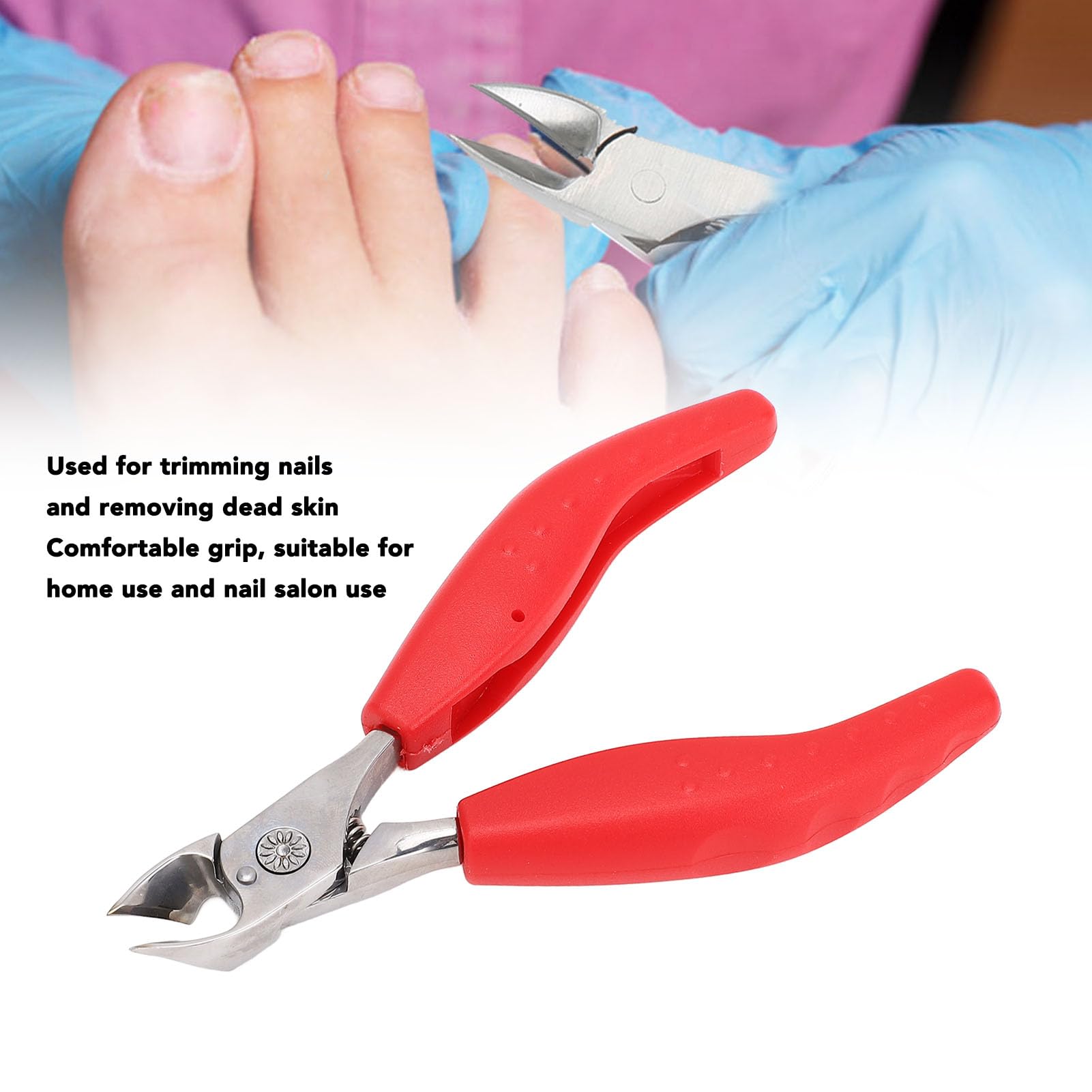 Podiatrist Toenail Clipper Ingrown Toe Nail Clipper Remove Dead Skin Stainless Steel Comfortable To Hold Toenail Clipper Cutter for Home Salon