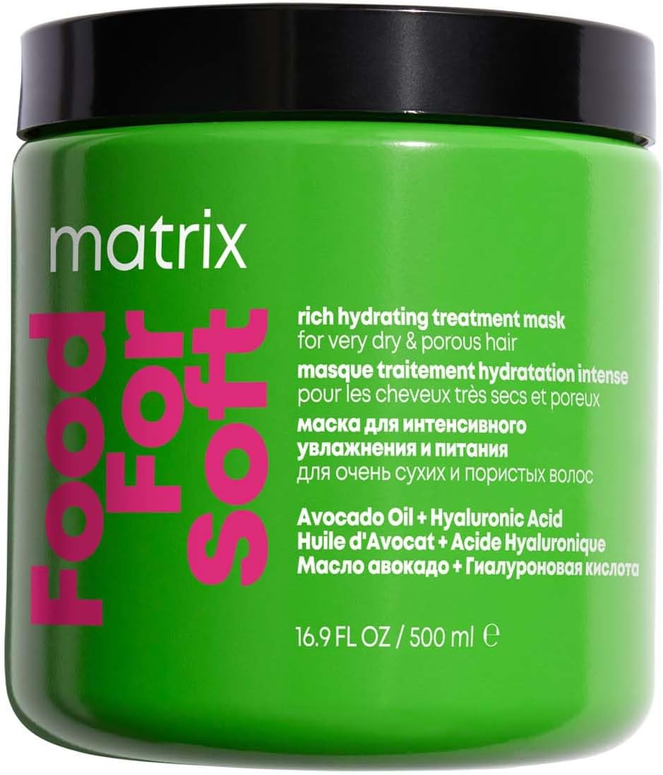 MATRIX | Rich Hydrating Hair Mask | With Avocado Oil & Hyaluronic Acid | For Very Dry & Porous Hair, Deeply Moisturising Treatment | Food For Soft