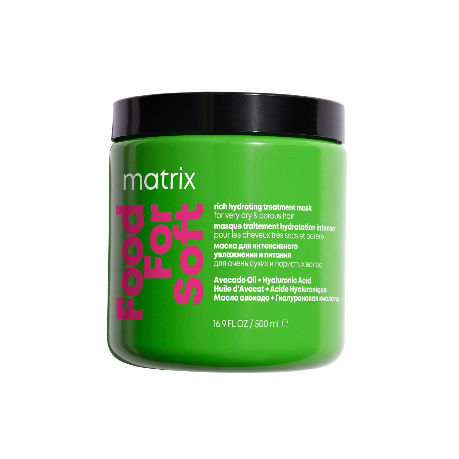 Matrix Food For Soft Rich Hydrating Treatment Mask for Very Dry and Porous Hair, With Avocado Oil and Hyaluronic Acid