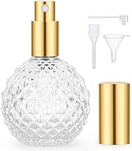 Segbeauty Flacon Parfum Vide, Flacon Voyage 100ml en Verre, Vaporisateur de Sac Rechargeable, pour Voyage, Date, la Fête (Transparent)