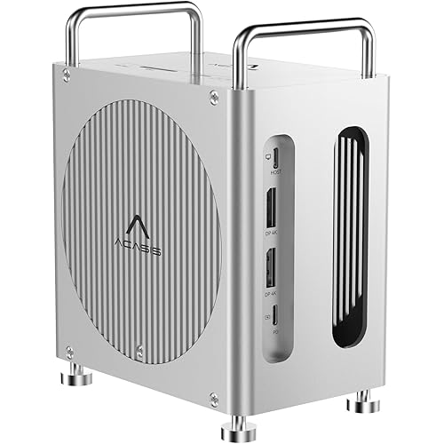 ACASIS 40Gbps Mac mini M4 Dock with Dual-Bay NVMe SSD Enclosure, 11-1 Workstation for Mac mini M4 and M4 Pro, Docking Station with DP 4K60Hz, 3XUSB-A10G, PD 30W, SD/TF4.0, Support Dual SSD B+M M-Key