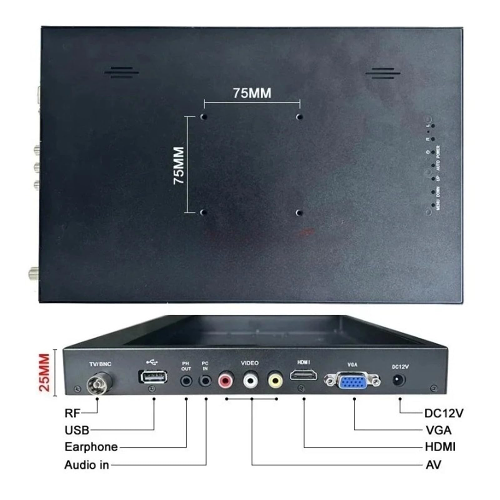 Schermo LCD in Metallo + Scheda Driver TV analogica Adatta a IAUX14 ITUX97C 1600 * 1200 VGA AV USB HDMI Compatibile 30 Pin LVDS 15" Kit 1CCFL(IAUX14P And Case)