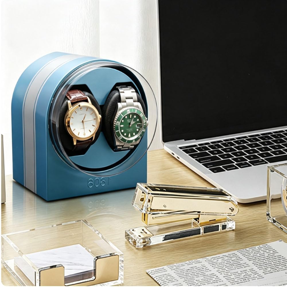 Relojero Automatico, Caja Giratoria Relojes Automaticos Blue