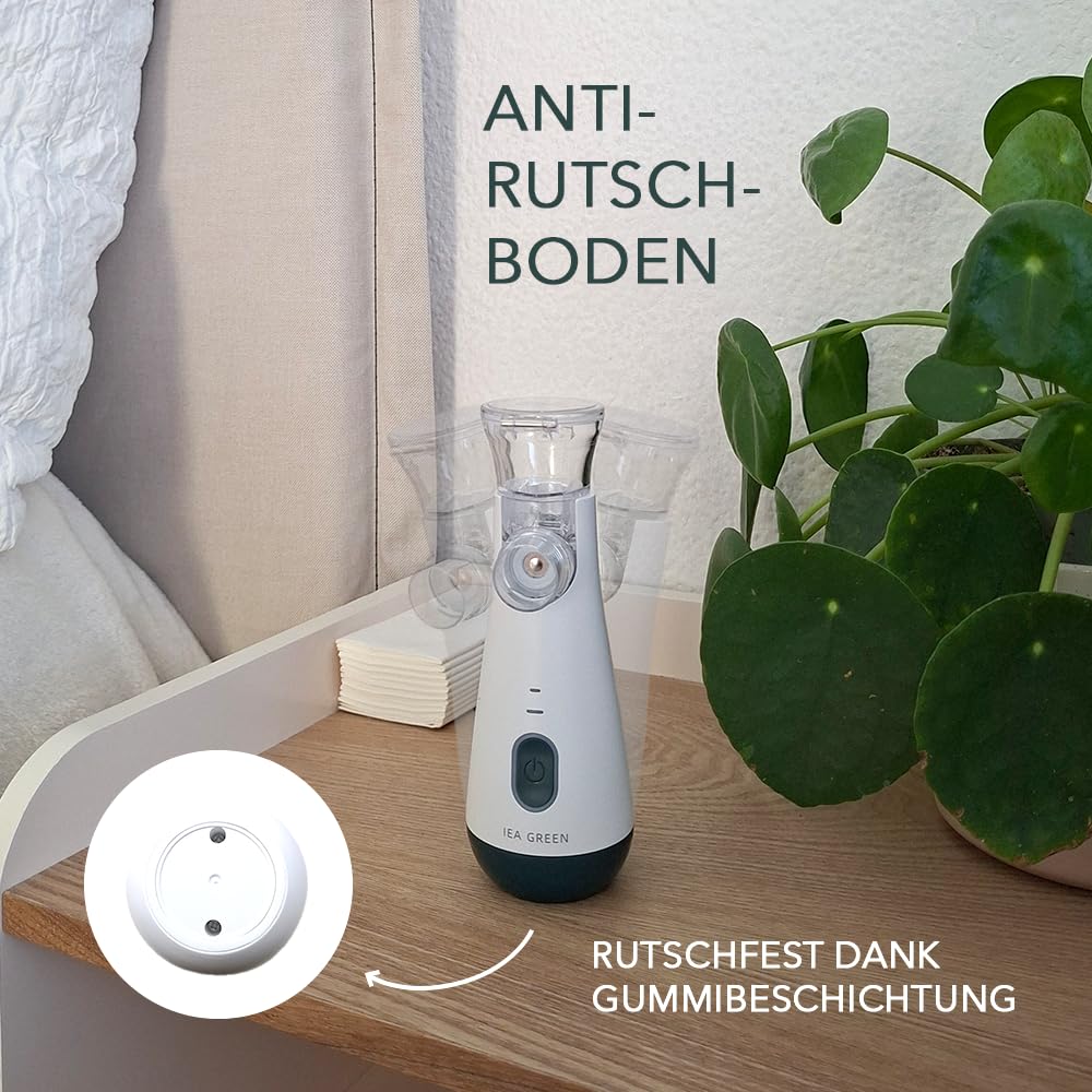 IEA Green Inhalationsgerät dunkelgrün – Vernebler Kinder & Erwachsene, tragbar