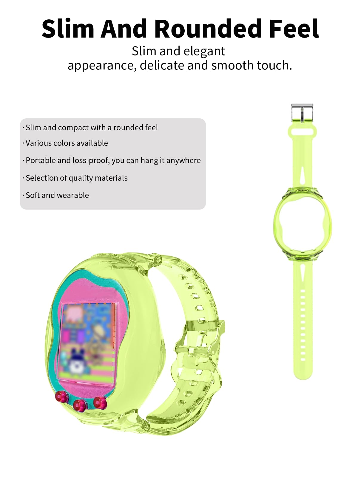 Silicone Case for Tamagotchi Bandai Uni, Soft Protective Cover with Hand Strap,toergy Comfortable - Image 4