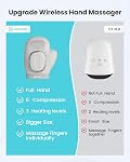 COMFIER 2026 Cadeau pour les hommes,Femmes,Massage à main sans cordless,Masseur à main électrique plus grand avec chaleur et compression,Gris, Massage au doigt,Dons pour les femmes,Hommes