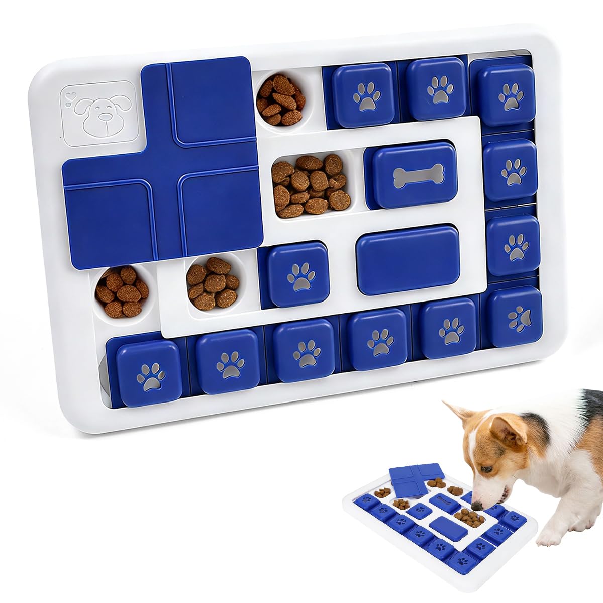 Giocattoli Puzzle per Cani, Giocattoli di Intelligenza per Cani di Livello 2 in 1 Giochi per Cane Interattivi Giochi Interattivi per Cane Mangiatoia Intelligenza Ciotola per Animali Domestici