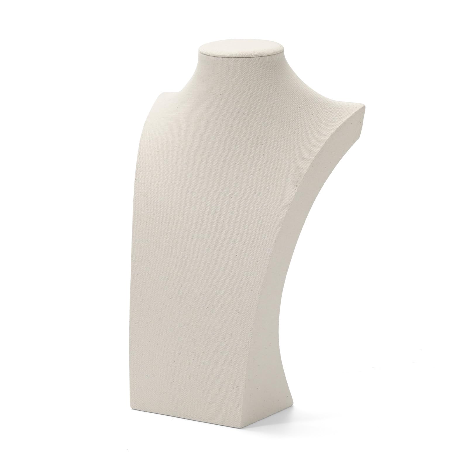 Oirlv Présentoir à collier en lin 3D - Buste - Organisateur de bijoux - Hauteur : 21,5 cm