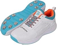 KNK Gowin Tyro Metal Spike Cricket Shoes - Lightweight EVA Cushioning, Shock-Absorbing Heel, Max Traction for Field Sports