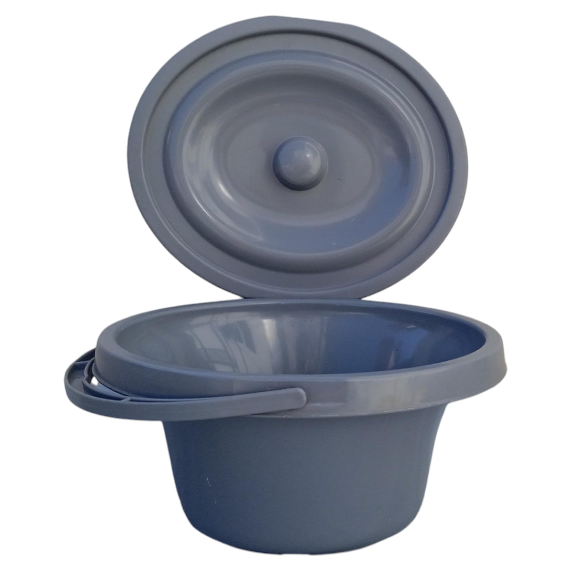 eOnekart Removable Plastic Oval Shape Commode Pot Bucket With Lid for Bedside Commode Chair | Toilet Chair | Bathroom Chair | Commode Stool| Commode Wheelchair Compatible With All Chair & Stool-image-30
