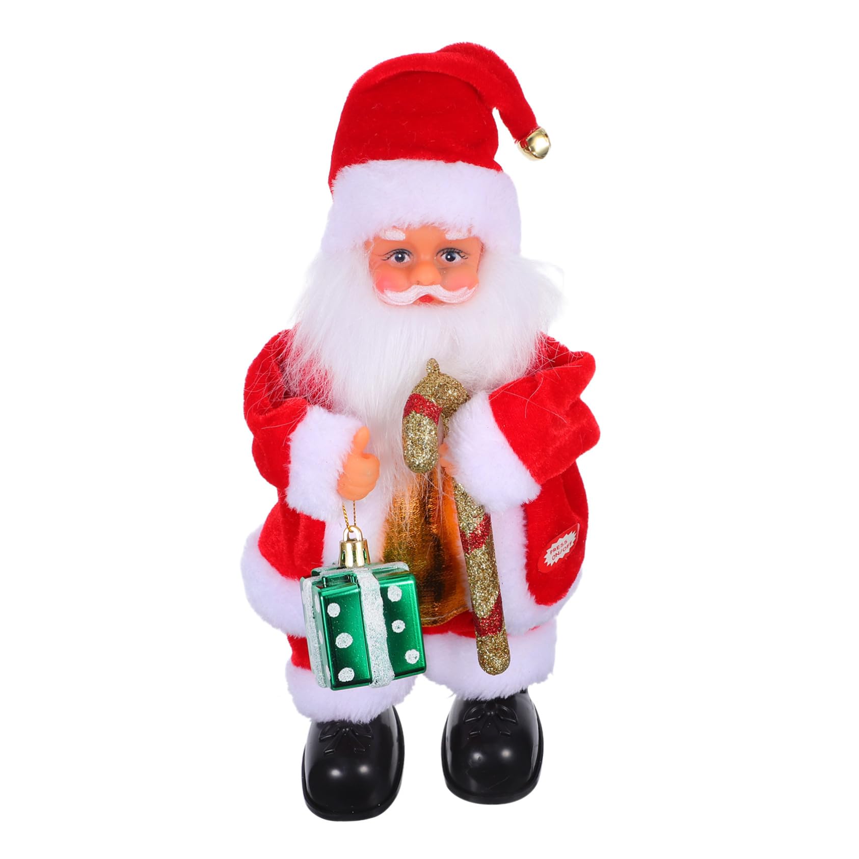 Abaodam Juguete de Papá Noel Eléctrico con Música Articulaciones Móviles para Adornos Navideños y Regalos de Fiesta de Navidad