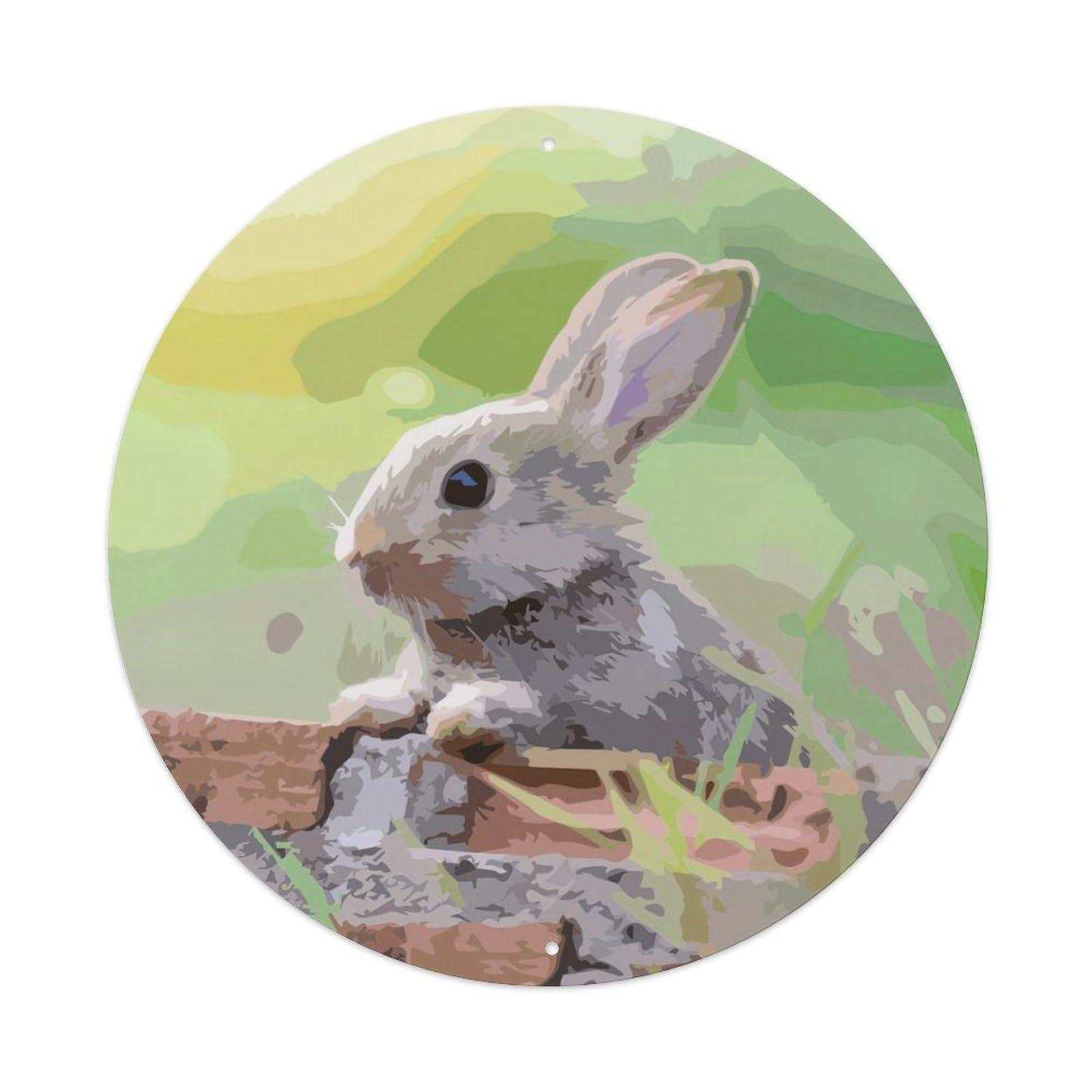 Animal Artwork Jackrabbit Vintage Metal Tin Sign Plaque Wall Decor for Cafe, Club Bar, Office, Garden Metal Poster 8x8Inch
