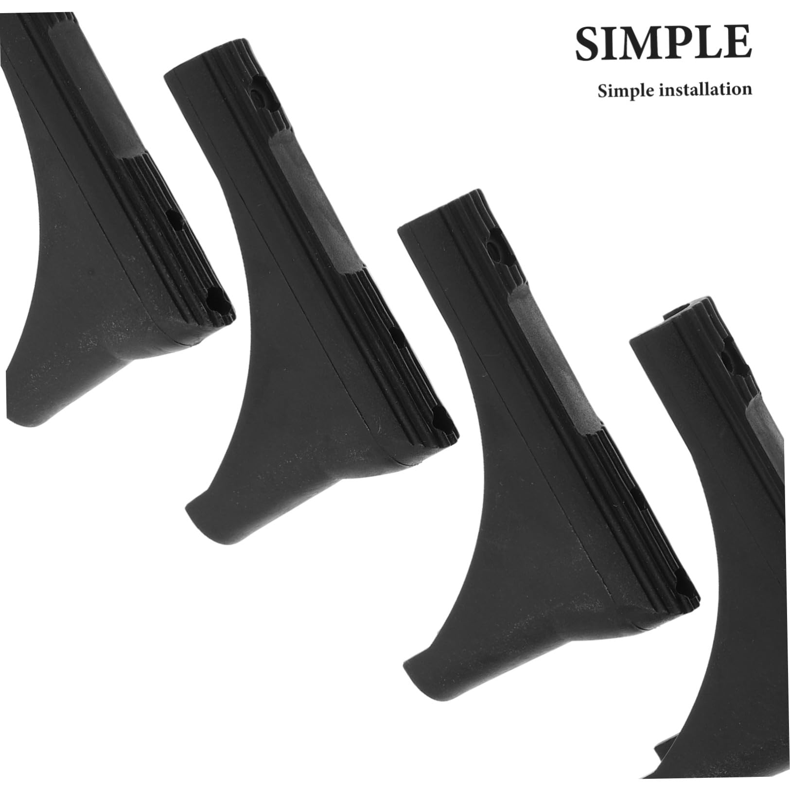 Coperture per Gambe del Rack 4 Pezzi in Plastico Nero, Protezioni Antiscivolo per Pavimenti Duri, Accessori Pratici per Stendini su Pavimenti in Legno o Piastrelle