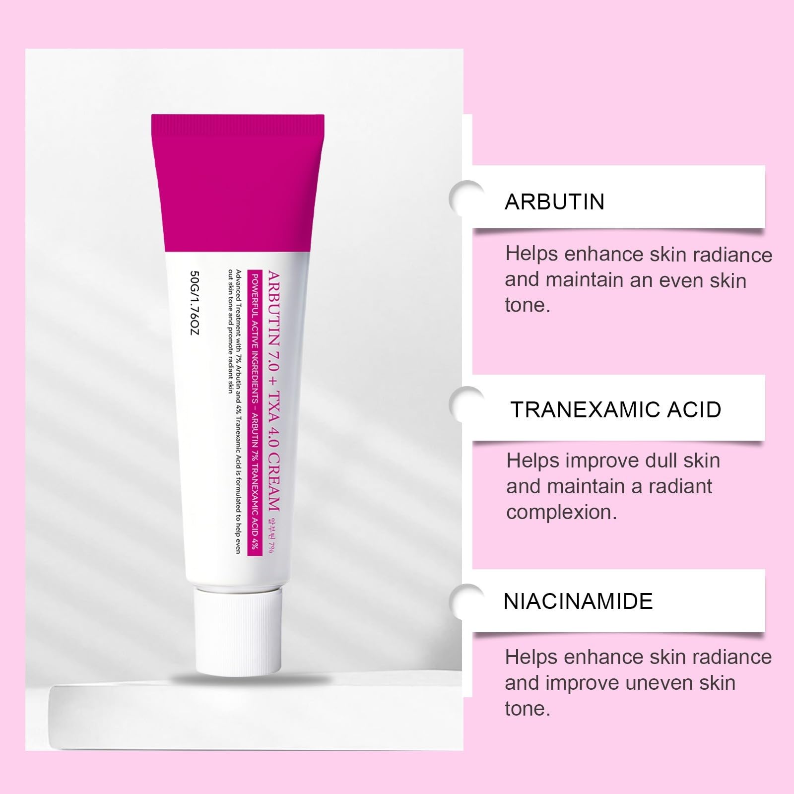 Krem Arbutin, Arbutin 7%+Tranexamic Acid 4% Cream, krem do odbarwiania twarzy
