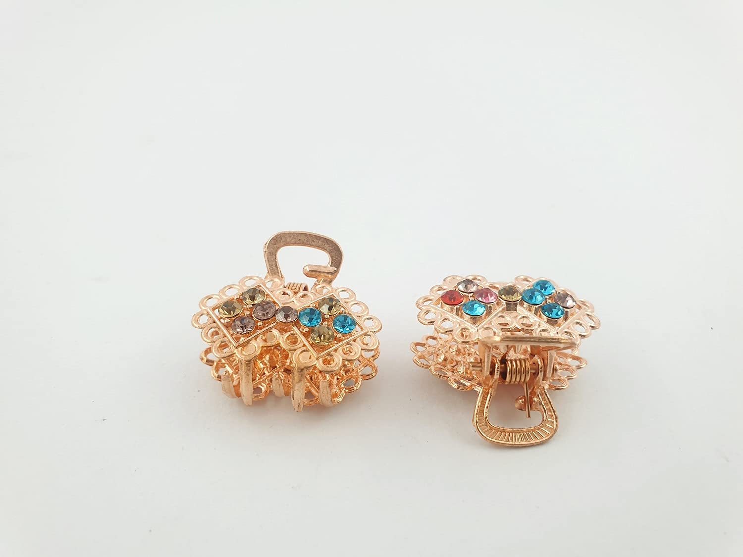 Dhavesai m.a.i Metal Multi Design Hair Claw Clips,Catch Banana Clips,Clamp Hair Accessories for Girls Women small size pack of 2 (Multi color and Design as Per availability)