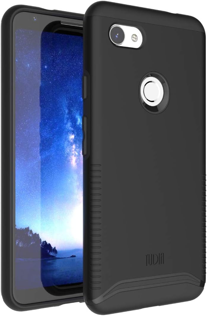 TUDIA DualShield Designed for Google Pixel 3a XL Case, [Merge] Heavy Duty Protection Slim Hard Shell Phone Case for Google Pixel 3a XL (Matte Black)