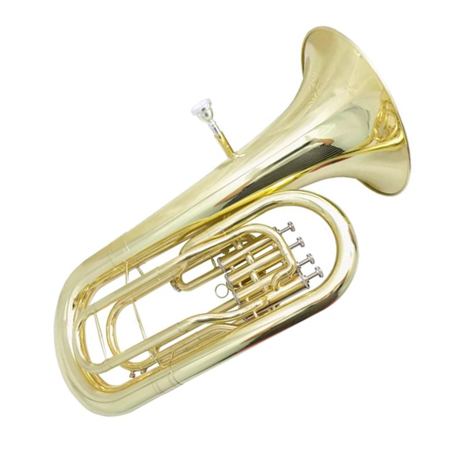 Professionelles Euphonium Bb-Klappe, Gelber Messingkörper, Lackiert, 4 Kolben, Euphonium-Instrumente Mit Koffer-Mundstück
