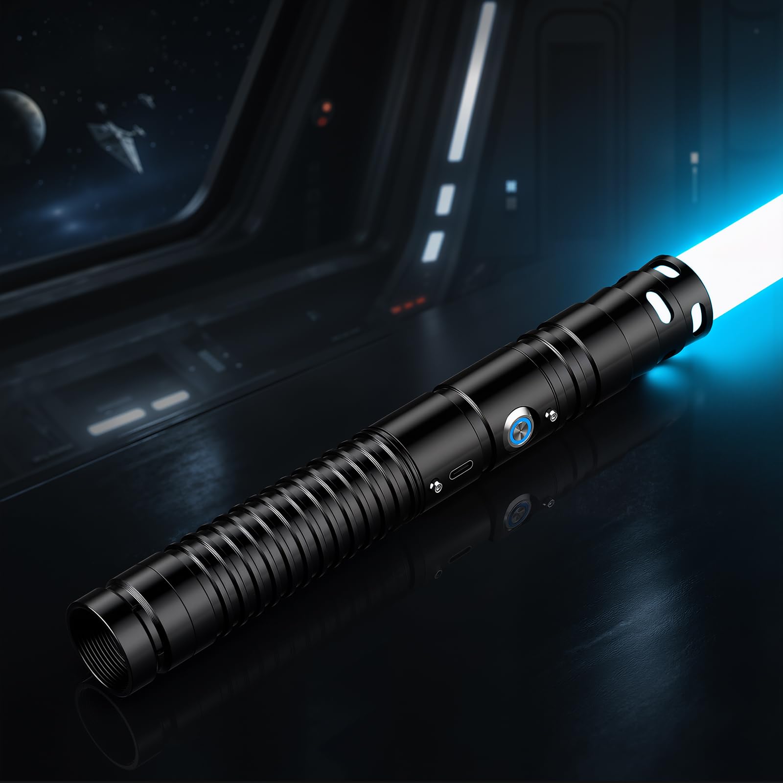 Sabre Laser Enfant RGB 11 Couleurs Rechargeable Type-C 77CM Poignée Aluminium