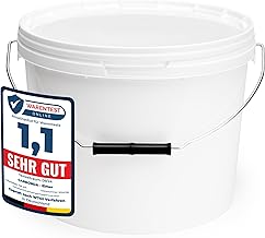 جردل بغطاء سعة 12 لتر لتخزين الطعام والمواد الكيميائية من جاروندا، قطعة واحدة، أبيض، GD-0071