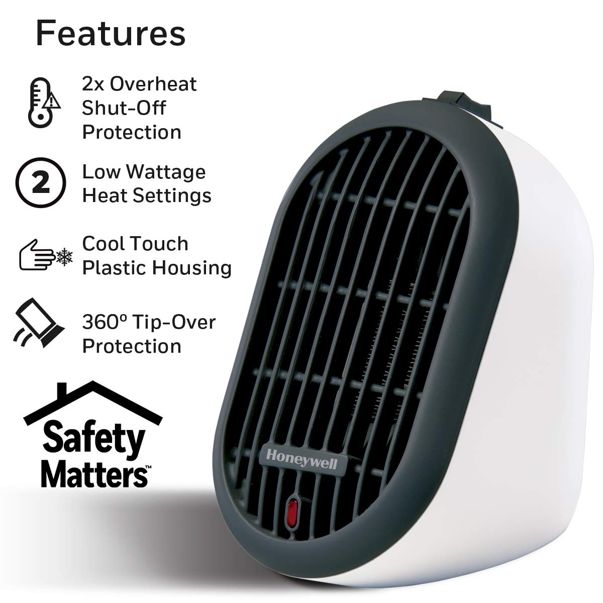 HONEYWELL HCE100WCD1HeatBud® Personal Ceramic Heater, White : Amazon.ca:  Home