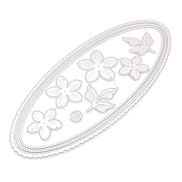 KSCRAFT Scalloped Oval Slimline Metal Cutting Dies Stencils for DIY Scrapbooking/Photo Album Decorative Embossing DIY Paper Cards