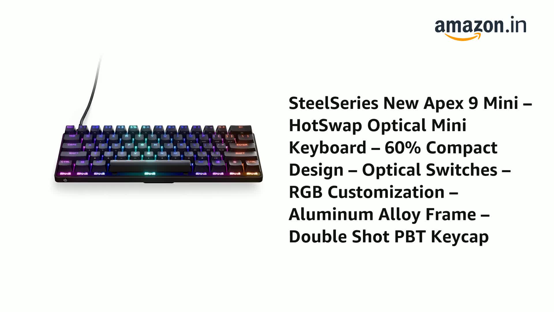 Amazon.in: Buy SteelSeries New Apex 9 Mini Hotswap Optical Mini
