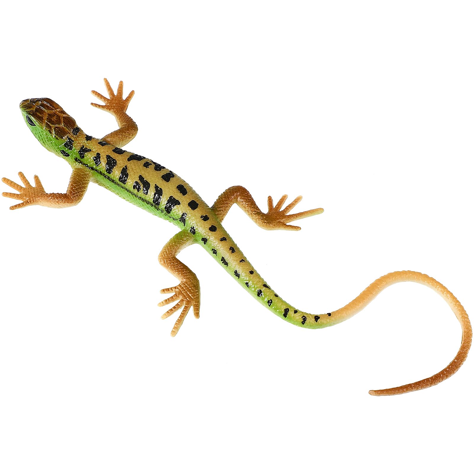 Toyvian Plastic Lizard Toy Figurine, Realistic Green Lizard Reptile Animal Model Collection, Fake Animal Prop Pranks for Halloween, Party Trick for Kids
