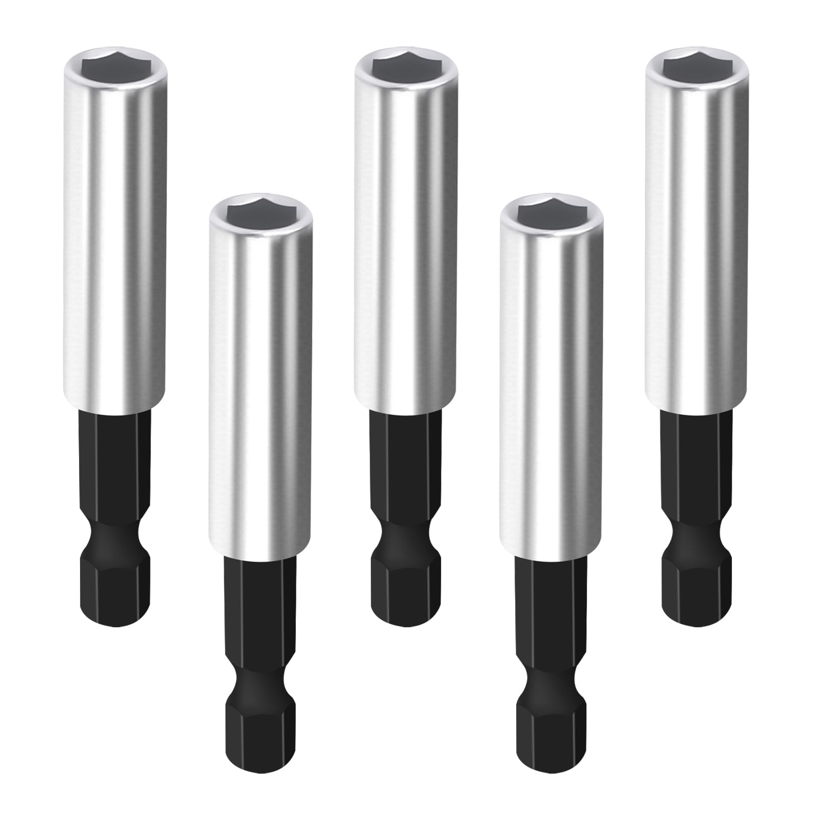 Magnetic Bit Holder Set - 5 Pack 1/4 Inch -1