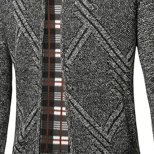 Men's Full Zip Polar Fleece Jacket Thickened Warm Plush Coat with Pockets Casual Stand Collar Zipper Outwear3