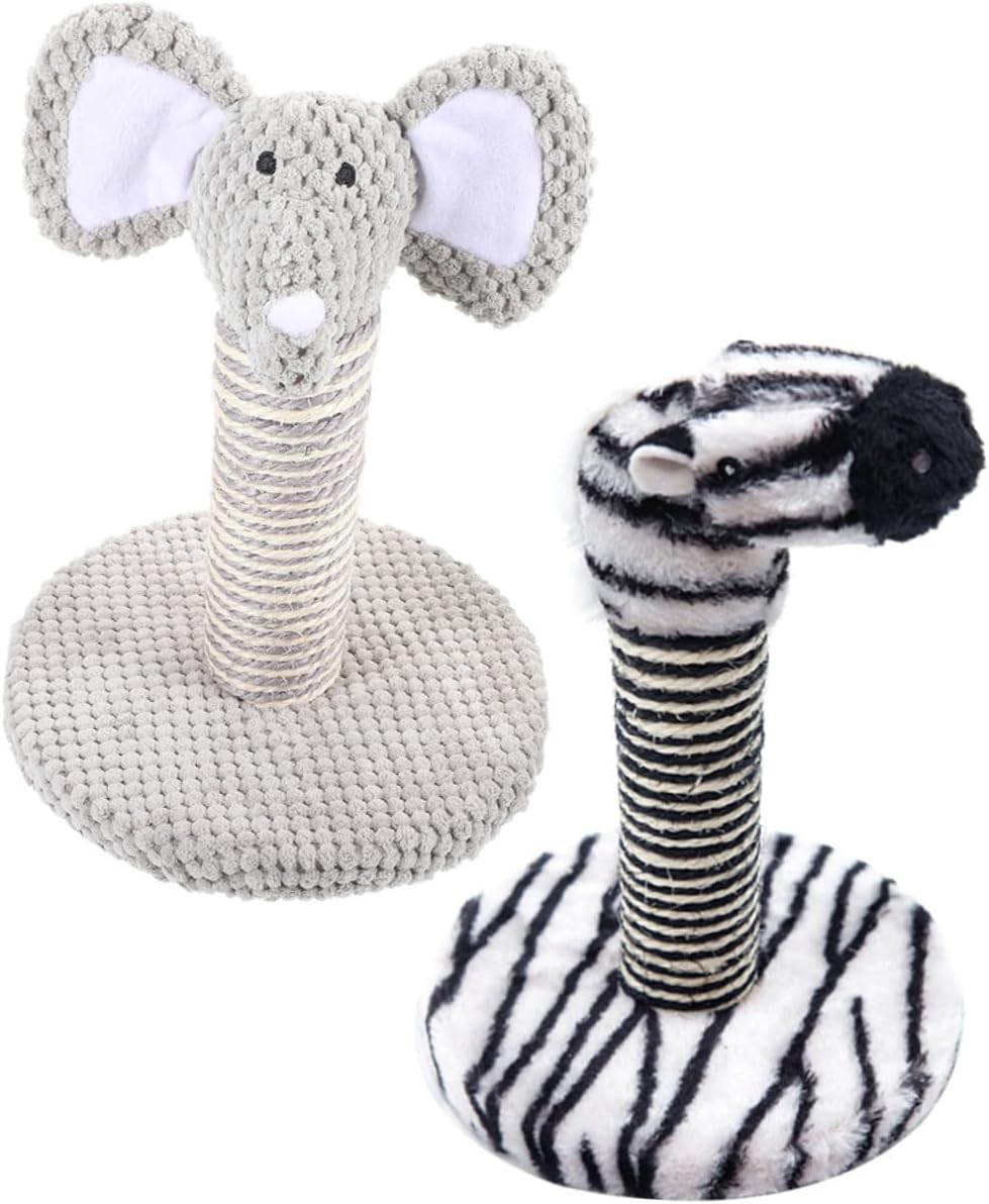 GLEAVI 2pcs Cat Scratching Post Indoor Floor Scratcher Kitten Climbing Frame Sisal Material Small Size for Household Cats
