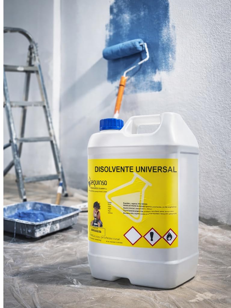 Disolvente universal. Multiusos: Limpiador, diluyente, desengrasante, inflamable.Envase de 5 Litros.