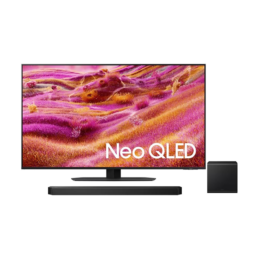 SAMSUNG 75-Inch Neo QLED QN90F Mini LED 4K Glare Free AI Powered Smart TV + SAMSUNG HW-Q800F/ZC 5.1.2 Channel Atmos Soundbar