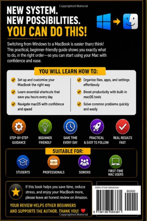From Windows To MacBook: A Step-by-Step macOS Guide for Beginners to Master Essential Shortcuts, Navigate with Confidence, and Boost Productivity Without the Learning Curve image 3