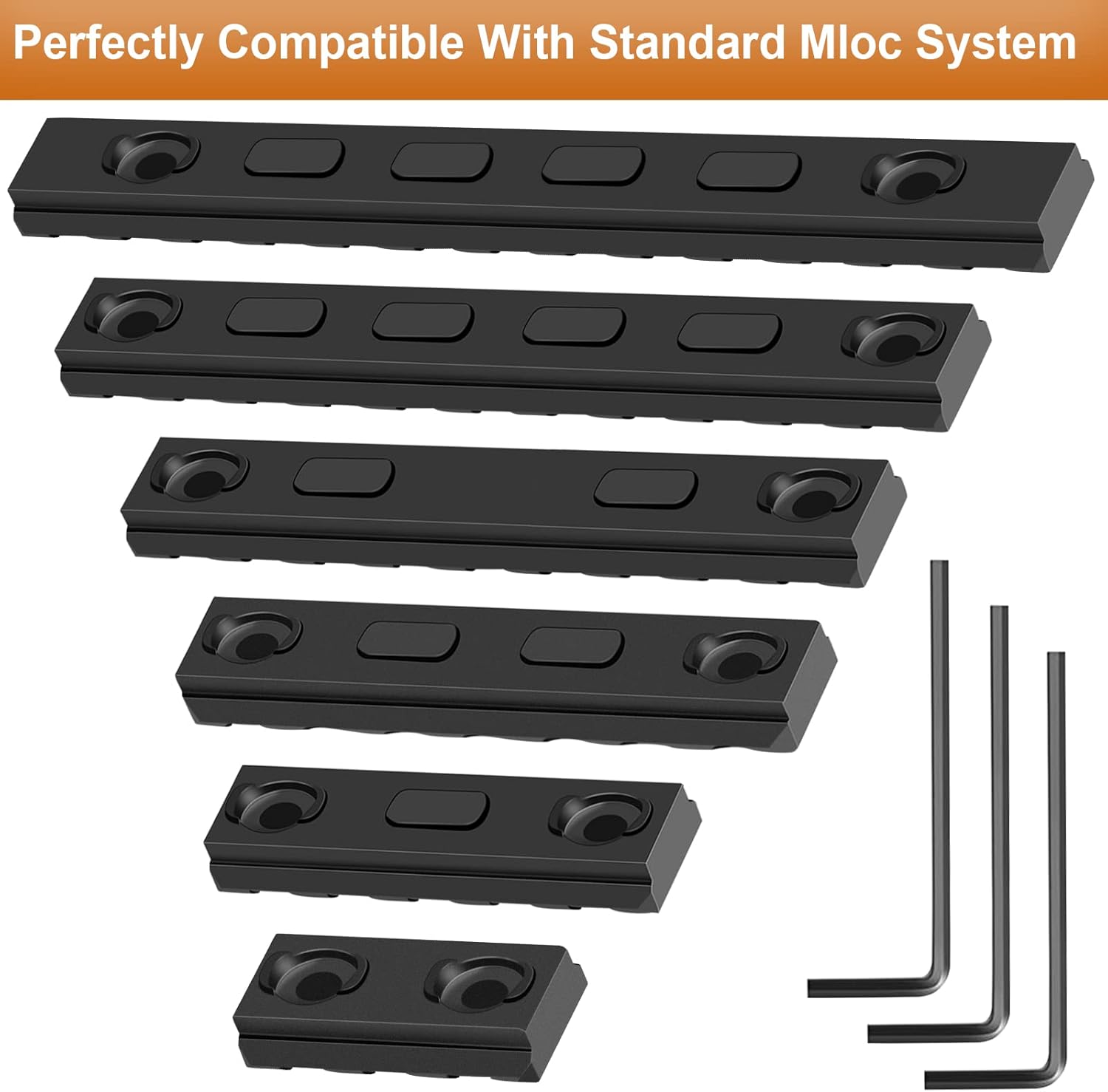 REERON Single Side Picatinny Rail Set 3 5 7 9 11 13 Slots with 13 T-Nuts & Screws, 3 Allen Wrench : Sports & Outdoors