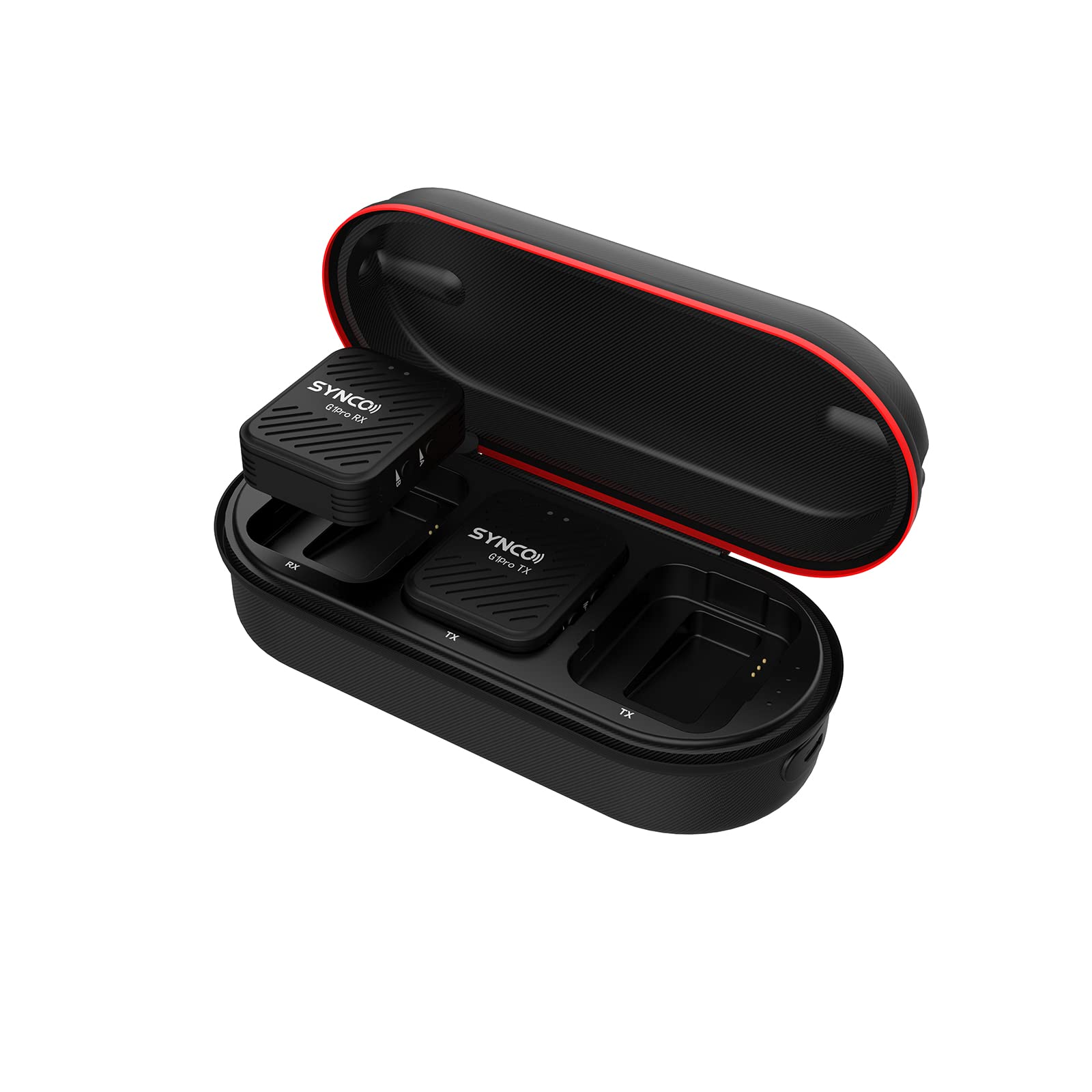 SYNCO G1 (A1) Pro Microphone Cravate sans Fil 2,4 GHz avec Station de Charge, 1 récepteur, 2 émetteurs pour Appareil Photo, Youtube, TiKTok, Vlog Interview…