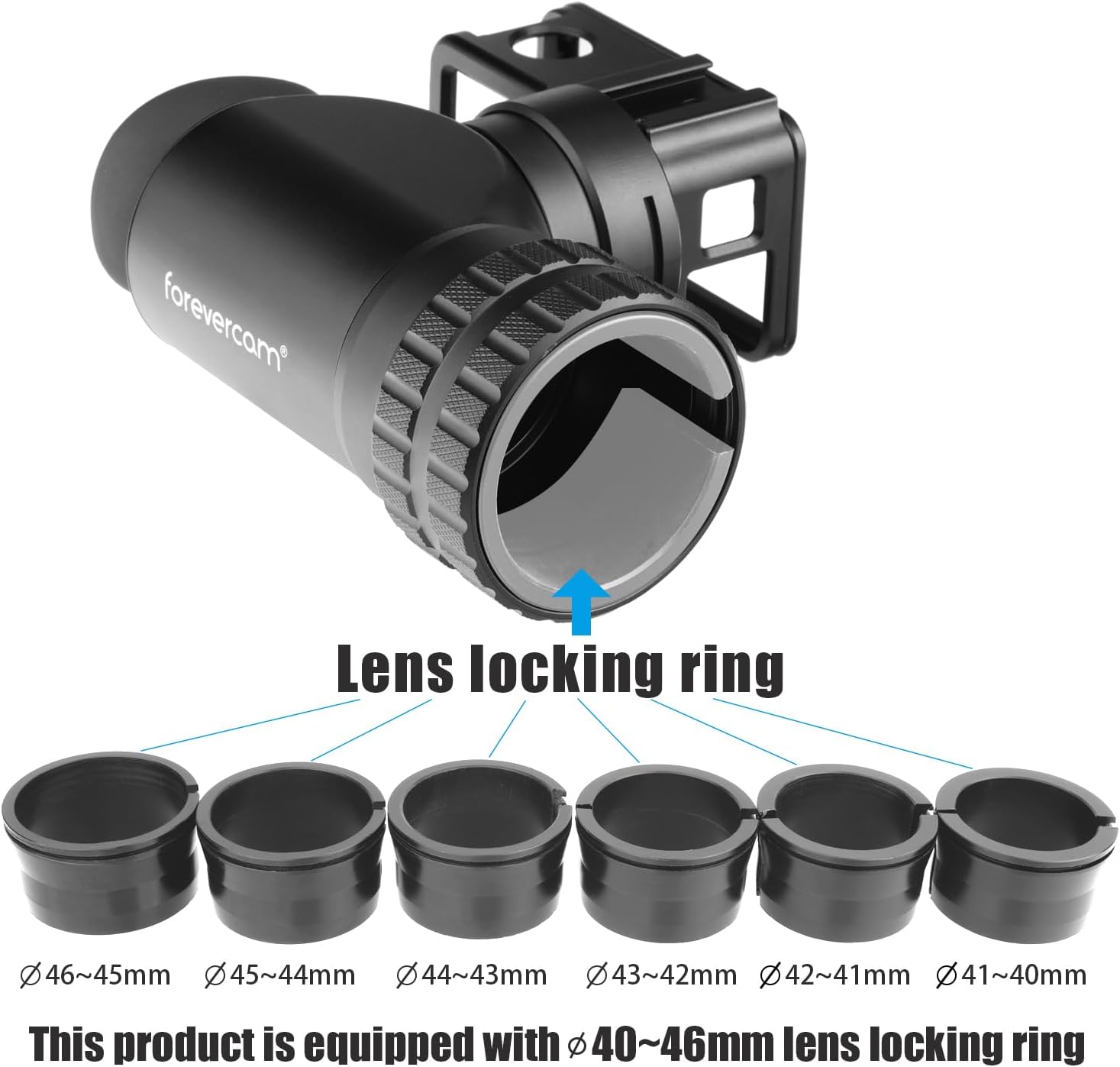 Forevercam Rifle Scope Camera Mount Adapter for DJI Osmo Action 3 4 5 Pro