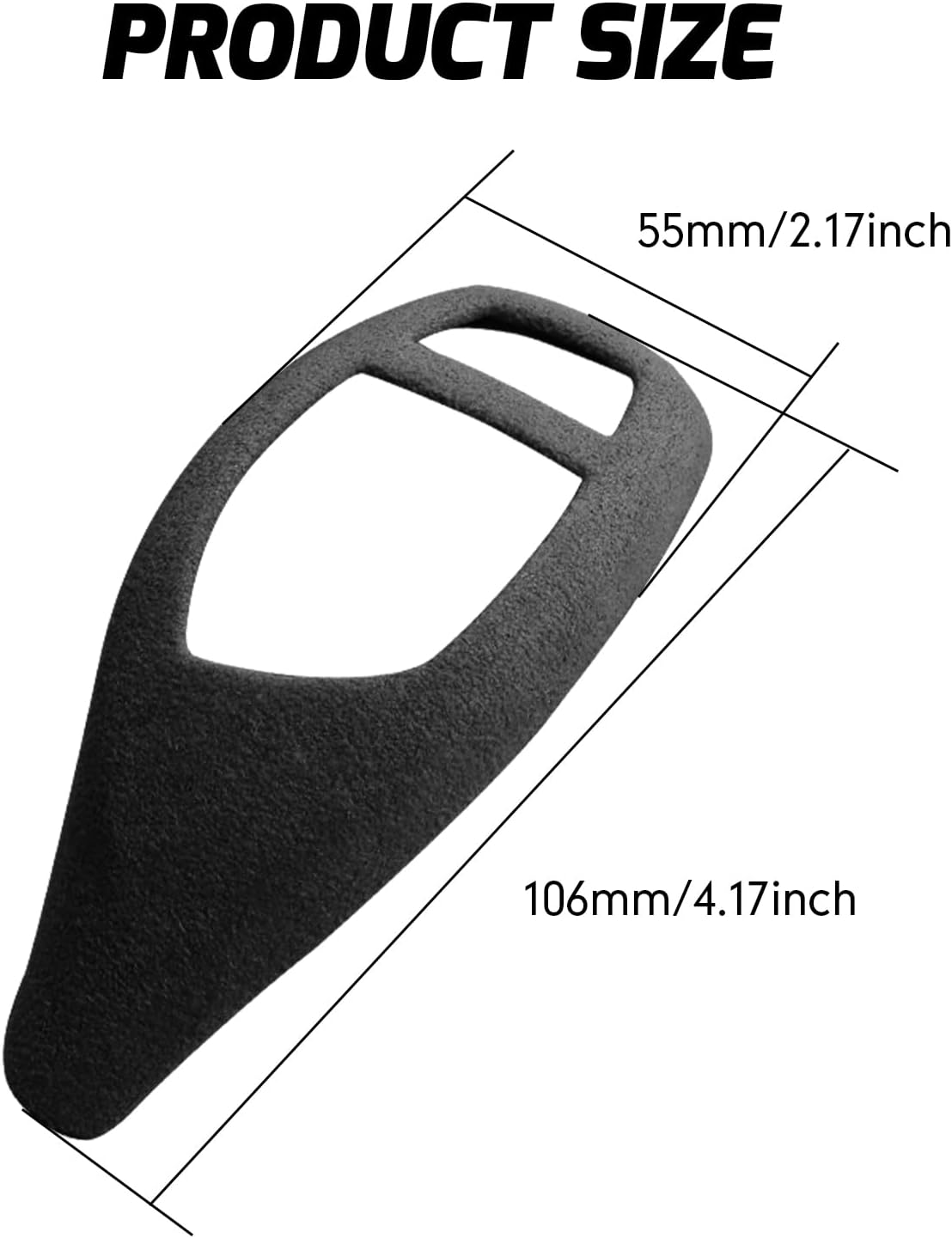 Suede Car Gear Shift Knob Trim Cover for BMW X3 X4 X5 X6 F25 F26 F15 F16 Vehicle Interior Accessories with 3 GT 4 5 6 2 1 Series Hatchback 328i F22 F23 F30 F31 F32 F34 F34 F35 F06 F07 F10-Black