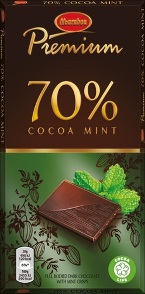 Marabou Mint Chocolate 20 Bars of 100g 70oz