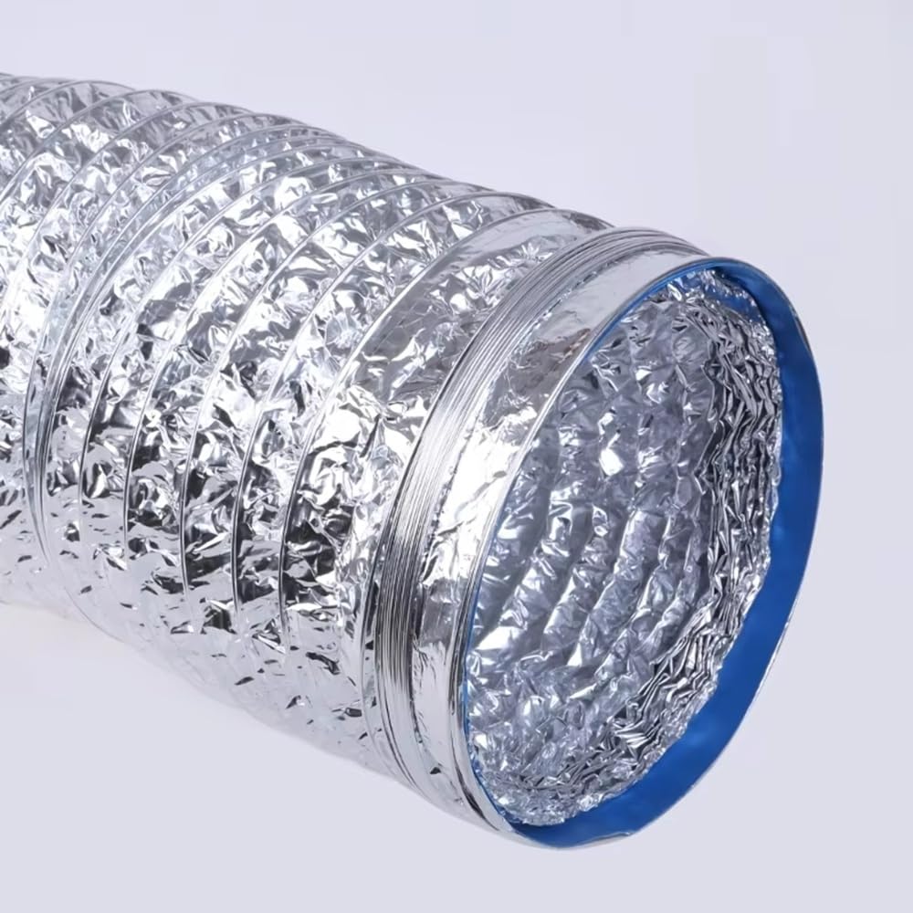 Zqagbaod One Color Aluminum Hose, Inner Diameter 8Inch Flexible Pipe Ventilation Ducting Vent Hose Dryer Vent(300Cm)