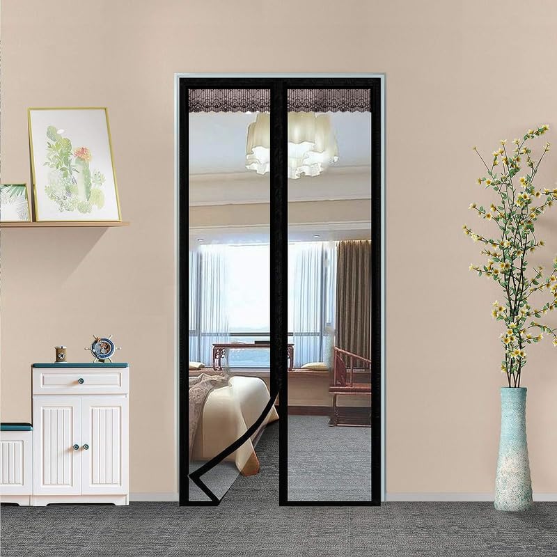 Royalkart Transparent Insulated Door Curtain-Magnetic Thermal Screen Door Self-Closing Privacy Screen Door Hands Free for Shops, Kitchen, Bedroom, Air Conditioner Room, Fits Doors up to 120X210 CM (B0DBDM41X8) Amazon Price History, Amazon Price Tracker
