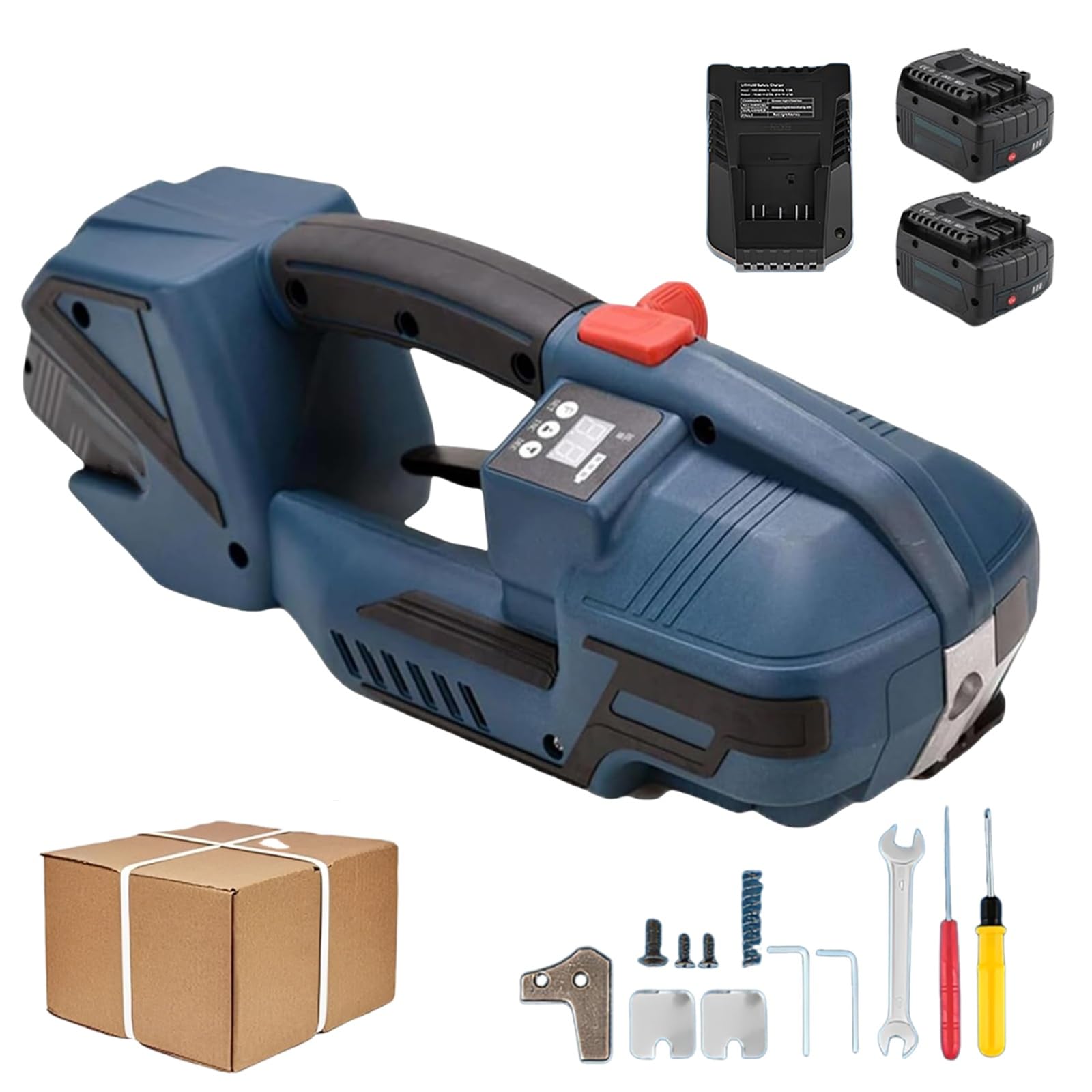 Zykuosus Electric Welding Strapping Machine, Battery Powered Automatic Hot Melt Tool for 1/2-5/8inch PP/PET Strapping, 4000mAh Packaged Banding Solution