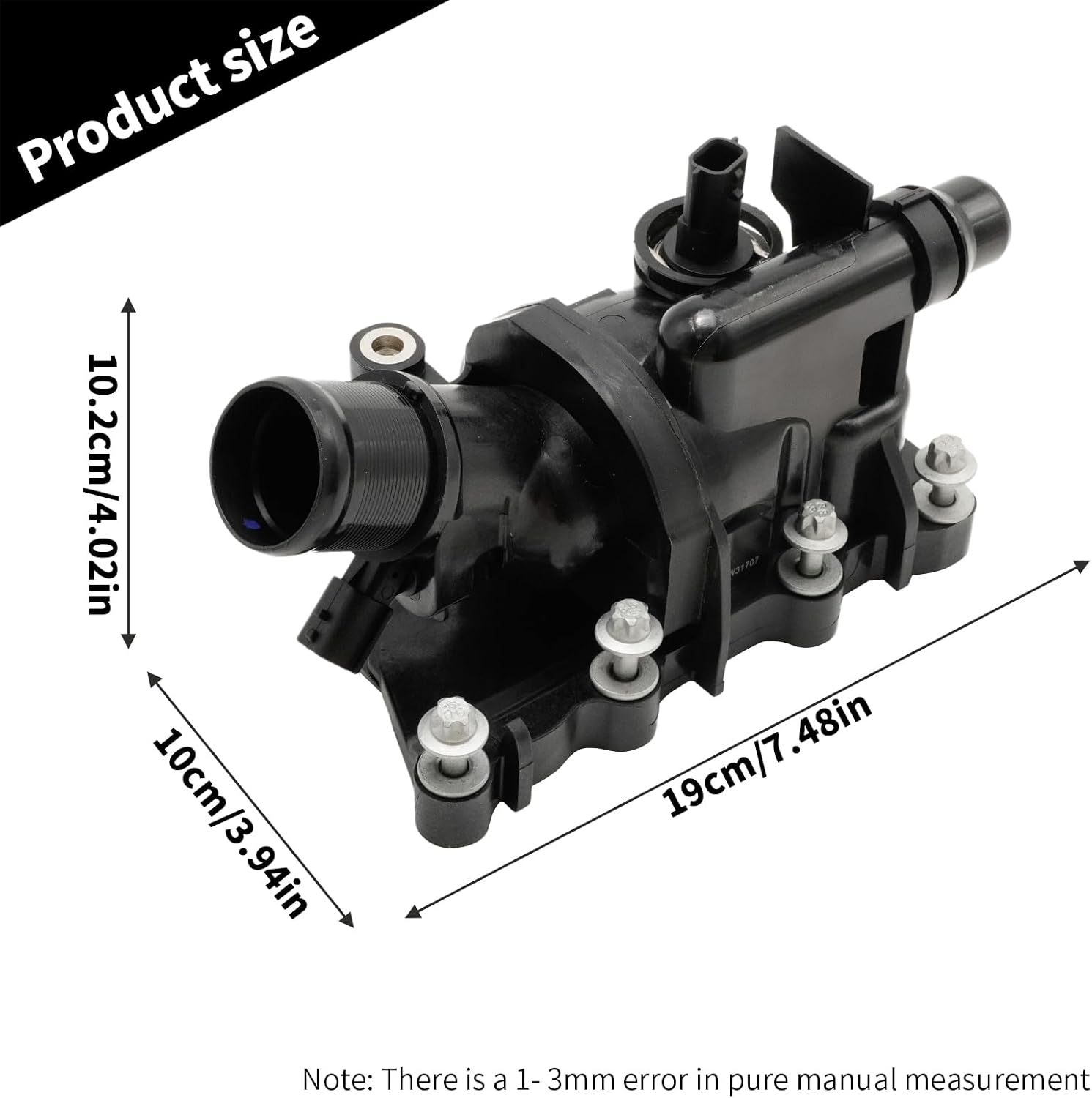 MDEOOSKY 2822030175 Engine Coolant Thermostat Housing Assembly, Replacement for Mercedes Benz A160 180 200 CLA180 200 250 A250E GLB180 200 250, Replaces A2822030175