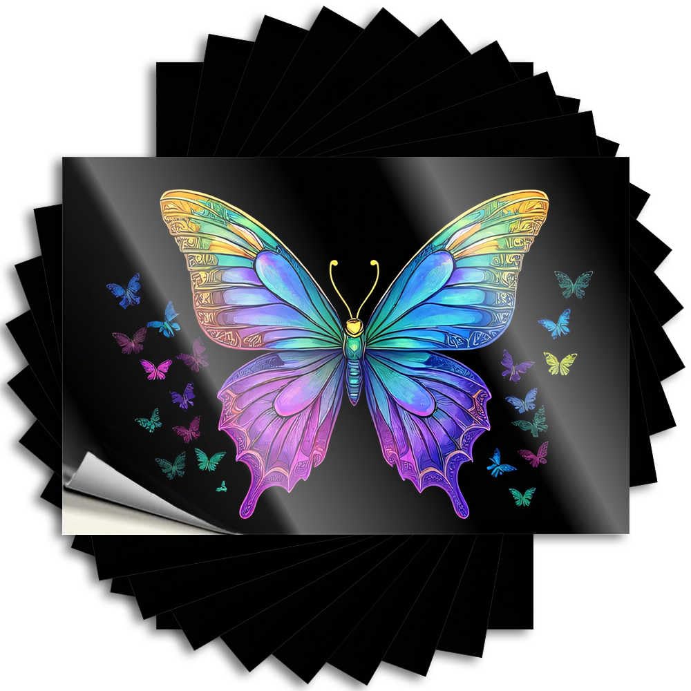Abipuir - Funny Butterfly Wings Stickers 10 Car Stickers (6 x 9 cm)