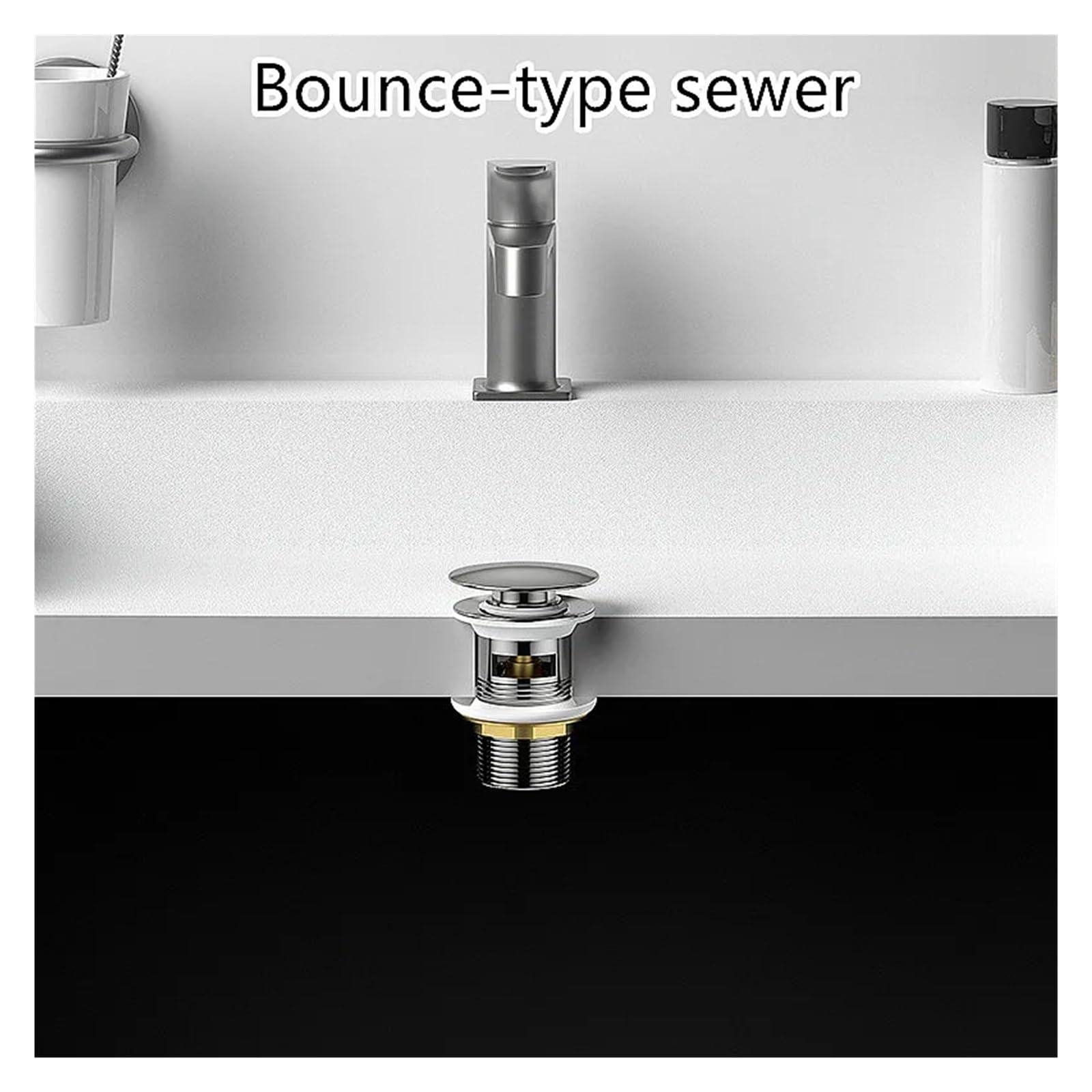 Pop up Lavabo Bagno Lavandino in Ottone Sink Pop-up Drain Brass Scolare Plug Plug Oro Sink Sink Pop-up Drein con e Senza troppopieno (Color : 6)