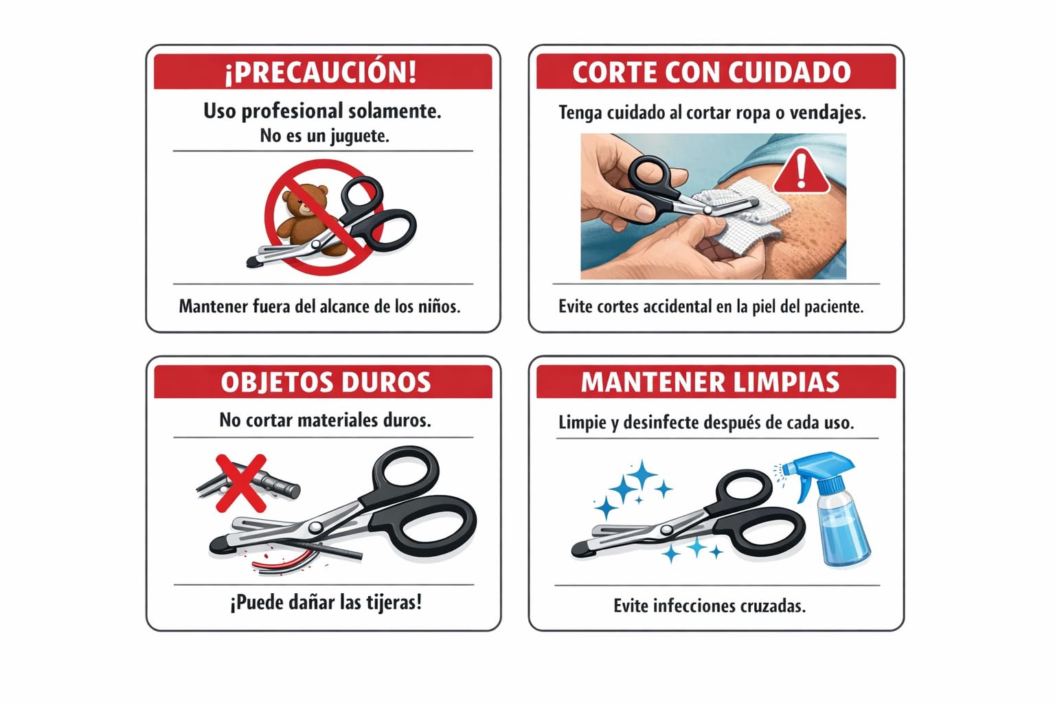 Nursing Life - Forbici infermieristiche con punta arrotondata | Ideali per il portaforbici infermieristico in caso di emergenza, punta arrotondata professionale, pronto soccorso (rosa)