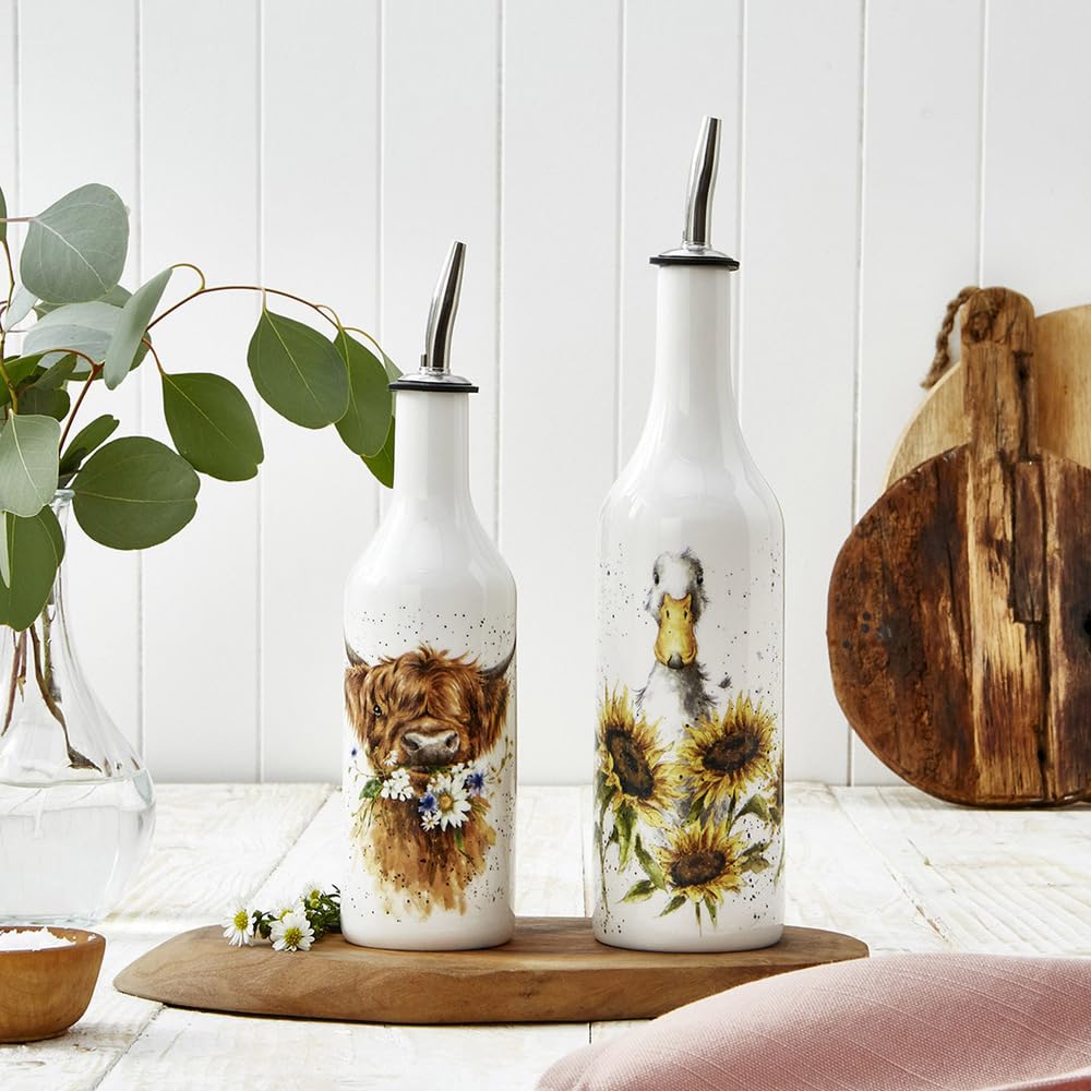 Wrendale Designs Royal Worcester Wrendale Deigns - Juego de aceite y vinagre de vaca y pato