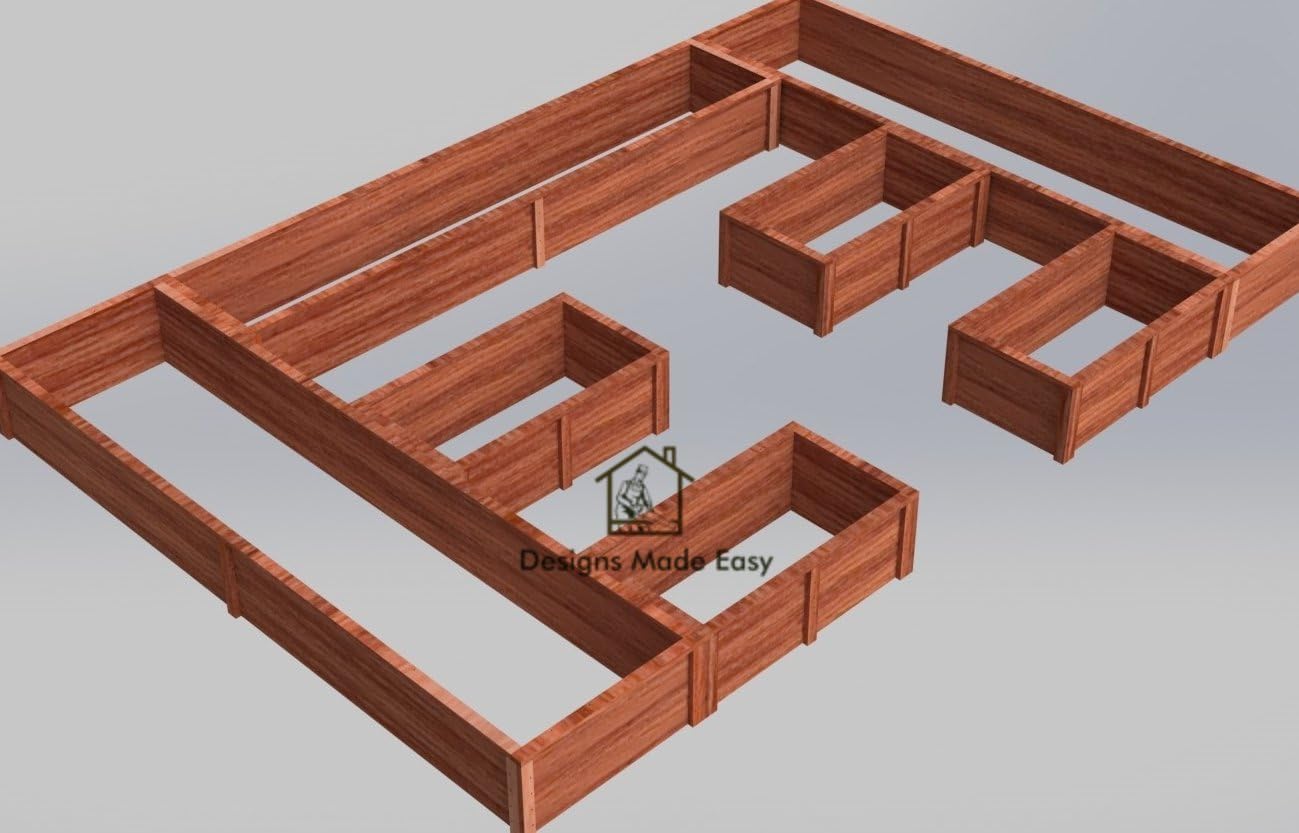 Easy DIY Raised Garden Bed Frame - Design Plans Instructions for Woodworking 05 : Tools & Home Improvement