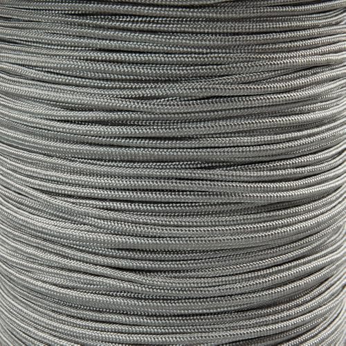 Image of Paracord Planet 275lb Paracord - 3 /32 Inch (2.38 mm) Nylon Crafting Cord with 5 Strand Inner Core - Steel Gray (25 ft)