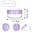 ZEJIA 3 Gram Sample Containers with Lids,75Pack Tiny Sample Jars with Labels, Mini Plastic Cosmetic Containers for Beauty Products, Lip Balms, Lotion, Powder (Purple Lids)