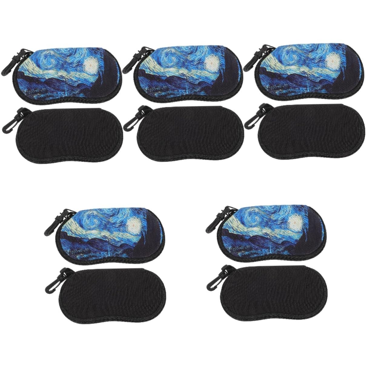 BESPORTBLE 5 Set Custodia Per Occhiali Portatile Con Cerniera Custodia Per Occhiali Da Sole Custodia Per Occhiali Polarizzati Custodia Per Occhiali Da Viaggio Organizer Per 2 pezzi*5